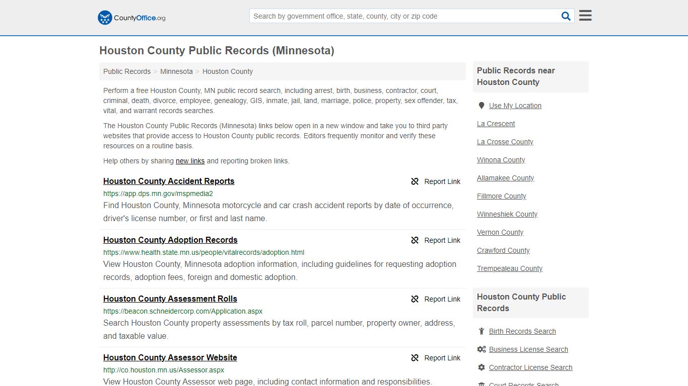 Public Records - Houston County, MN (Business, Criminal ...