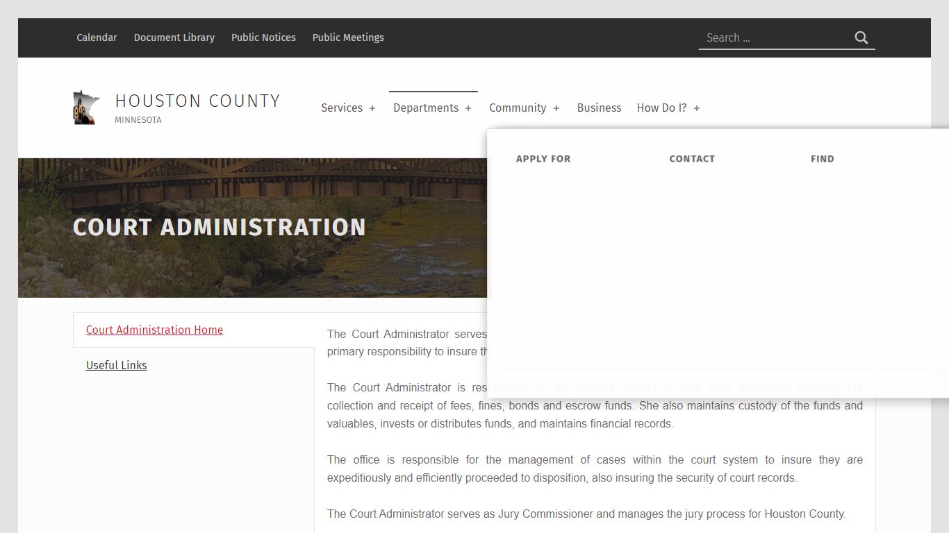 Court Administration - Houston County, Minnesota